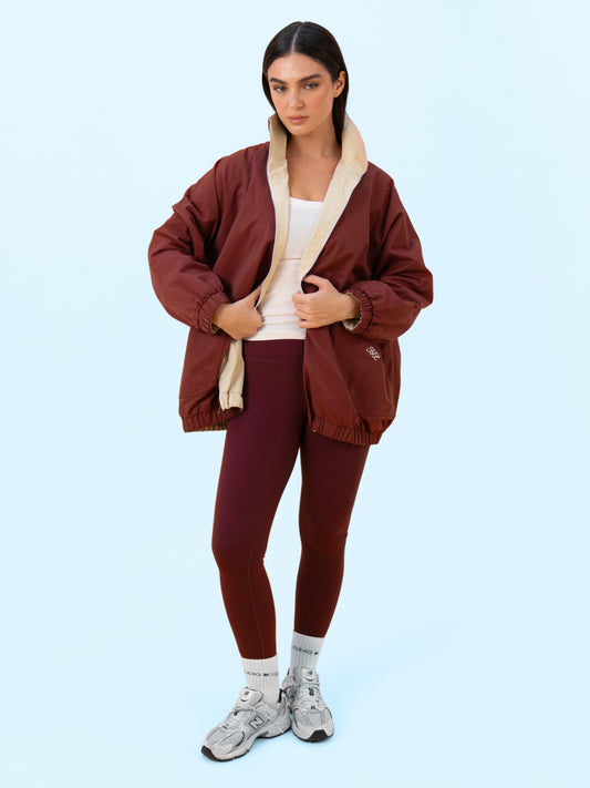 the core burgundy/beige
